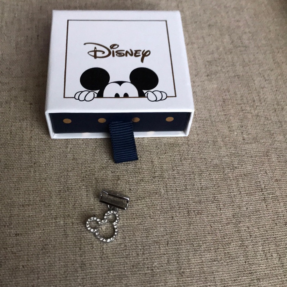 KEEP Collective Disney Pave Mickey Dangle Silver